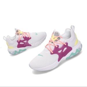 Nike React Presto Hyper Violet Yellow Green White